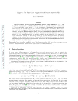 Eignets for function approximation on manifolds