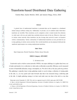 Transform-based Distributed Data Gathering