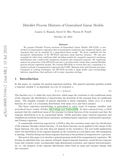 Dirichlet Process Mixtures of Generalized Linear Models
