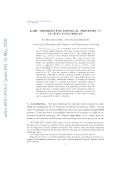 Limit theorems for empirical processes of cluster functionals