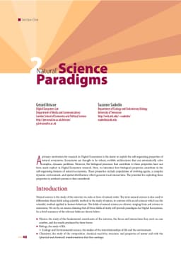 Digital Business Ecosystems: Natural Science Paradigms