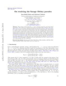On resolving the Savage-Dickey paradox