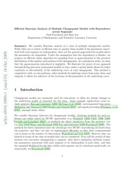 Efficient Bayesian analysis of multiple changepoint models with
  dependence across segments