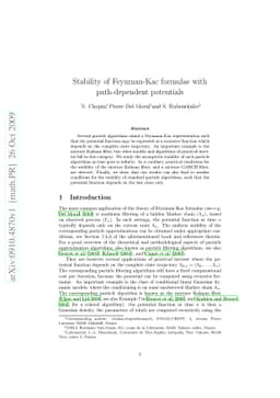 Stability of Feynman-Kac formulae with path-dependent potentials