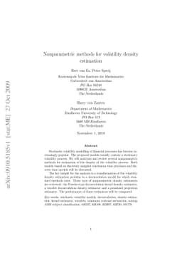 Nonparametric methods for volatility density estimation
