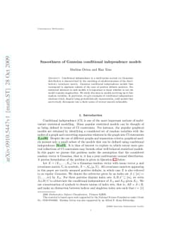 Smoothness of Gaussian conditional independence models