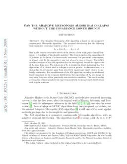 Can the Adaptive Metropolis Algorithm Collapse Without the Covariance
  Lower Bound?