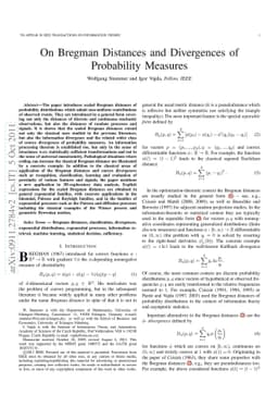 On Bregman Distances and Divergences of Probability Measures