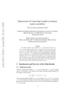 Eigenvectors of some large sample covariance matrix ensembles
