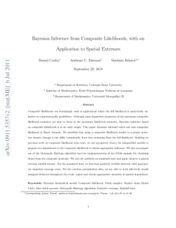 Bayesian Inference from Composite Likelihoods, with an Application to
  Spatial Extremes