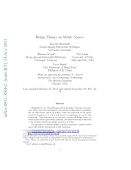Hodge Theory on Metric Spaces