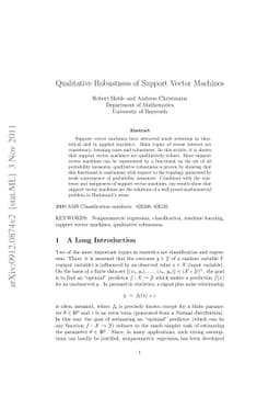 Qualitative Robustness of Support Vector Machines