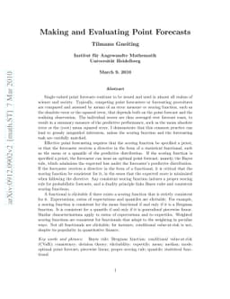 Making and Evaluating Point Forecasts