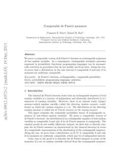 Computable de Finetti measures