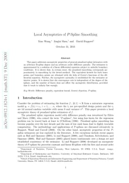 Local Asymptotics of P-Spline Smoothing