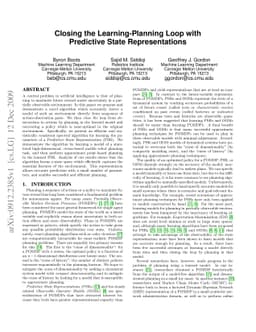 Closing the Learning-Planning Loop with Predictive State Representations