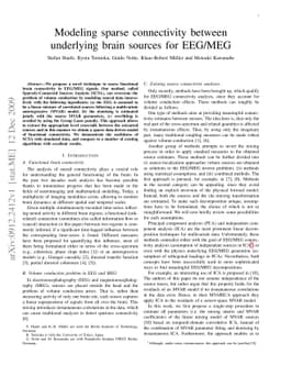 Modeling sparse connectivity between underlying brain sources for
  EEG/MEG
