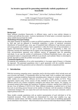 An iterative approach for generating statistically realistic populations
  of households