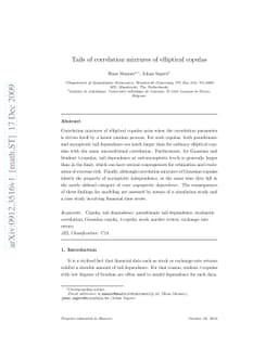 Tails of correlation mixtures of elliptical copulas