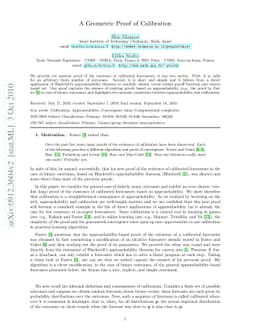 A Geometric Proof of Calibration