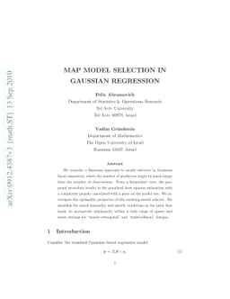 MAP model selection in Gaussian regression