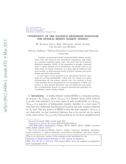 Consistency of the maximum likelihood estimator for general hidden
  Markov models