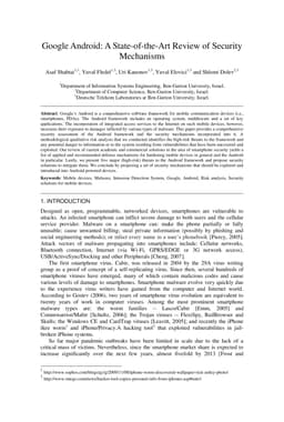 Google Android: A State-of-the-Art Review of Security Mechanisms