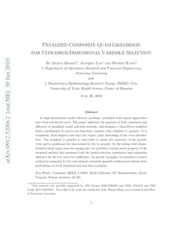 Penalized Composite Quasi-Likelihood for Ultrahigh-Dimensional Variable
  Selection