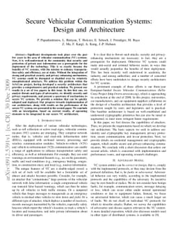 Secure Vehicular Communication Systems: Design and Architecture