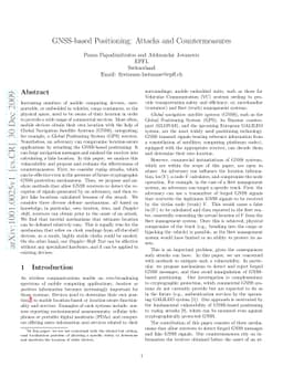 GNSS-based positioning: Attacks and Countermeasures