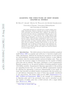 Learning the Structure of Deep Sparse Graphical Models