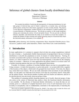 Inference of global clusters from locally distributed data