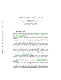 Measuring Latent Causal Structure