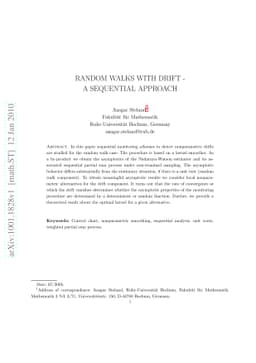 Random walks - a sequential approach