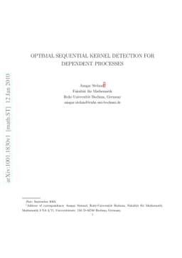 Optimal Sequential Kernel Detection for Dependent Processes