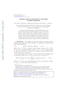 Minimax signal detection in ill-posed inverse problems