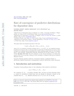 Rate of convergence of predictive distributions for dependent data