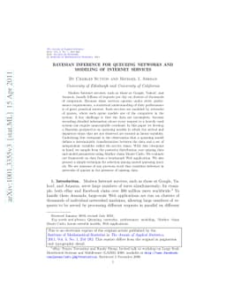 Bayesian inference for queueing networks and modeling of internet
  services