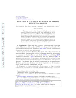Estimation in functional regression for general exponential families