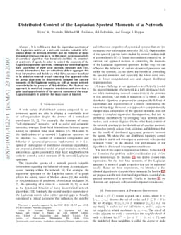 Distributed Control of the Laplacian Spectral Moments of a Network