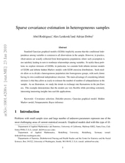 Sparse covariance estimation in heterogeneous samples