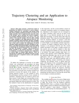 Trajectory Clustering and an Application to Airspace Monitoring