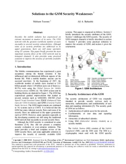 Solutions to the GSM Security Weaknesses