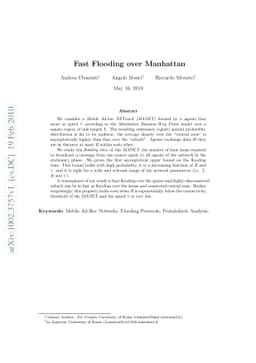Fast Flooding over Manhattan
