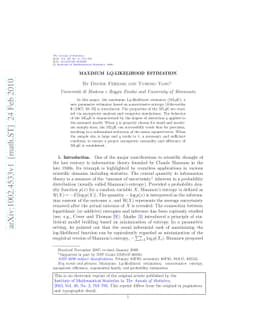 Maximum L$q$-likelihood estimation