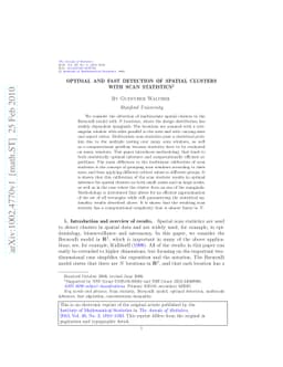 Optimal and fast detection of spatial clusters with scan statistics