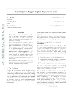 Learning from Logged Implicit Exploration Data