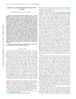 Scalable Large-Margin Mahalanobis Distance Metric Learning