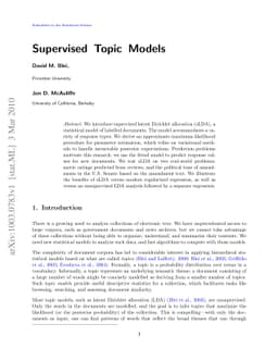 Supervised Topic Models