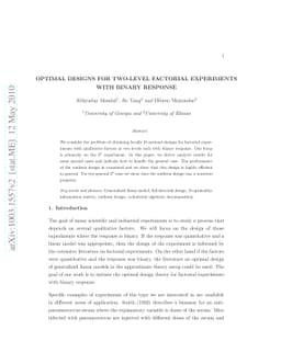 Optimal Designs for Two-Level Factorial Experiments with Binary Response